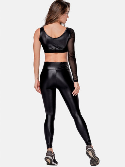 Leggins deportivo con corte semi transparente